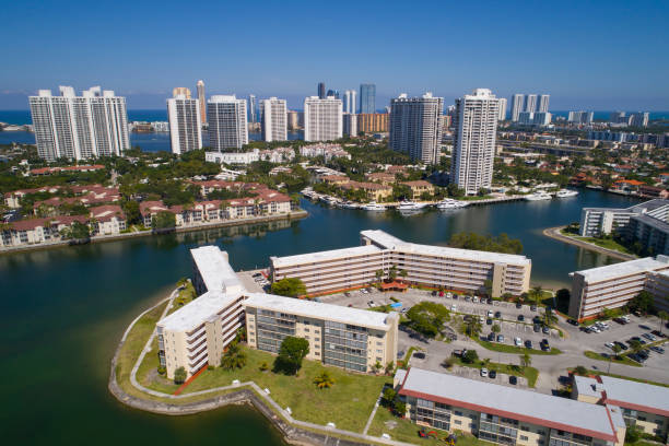 Aventura condo bathroom remodeling with floating vanity